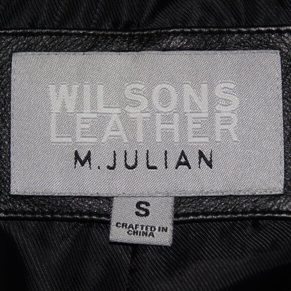 Pristine 2002 Vintage Wilsons Black Leather M. Julian Trench Coat - Picture 7 of 7